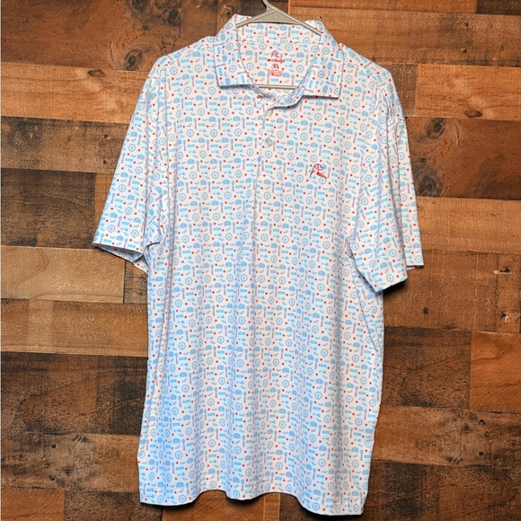 Rhoback Other - NEW NWOT Rhoback Men's Red White Blue Chicago Golf Polo Shirt XL Extra Large